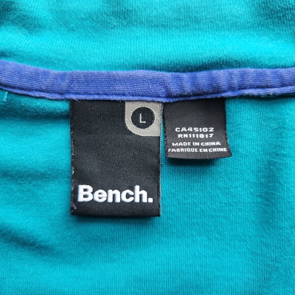 Bench Sweater Jacket Women's Large Zip Mock Neck Blue Zipper Close Pocke… - Picture 9 of 13